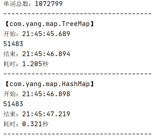 TreeMap 与 HashMap 的耗时对比