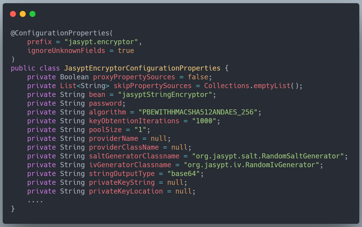 JasyptEncryptorConfigurationProperties