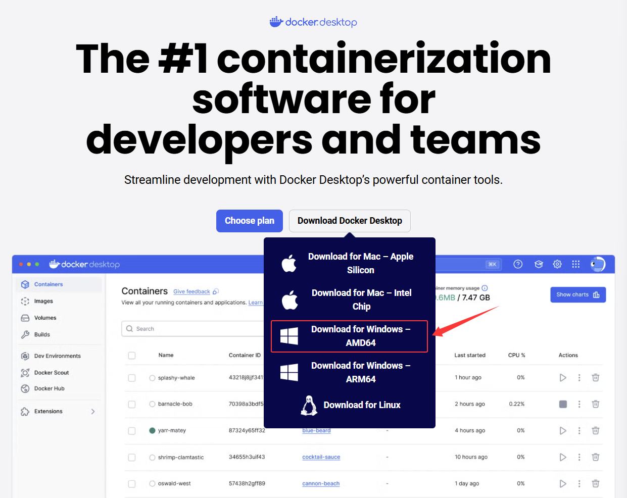 下载DockerDesktop